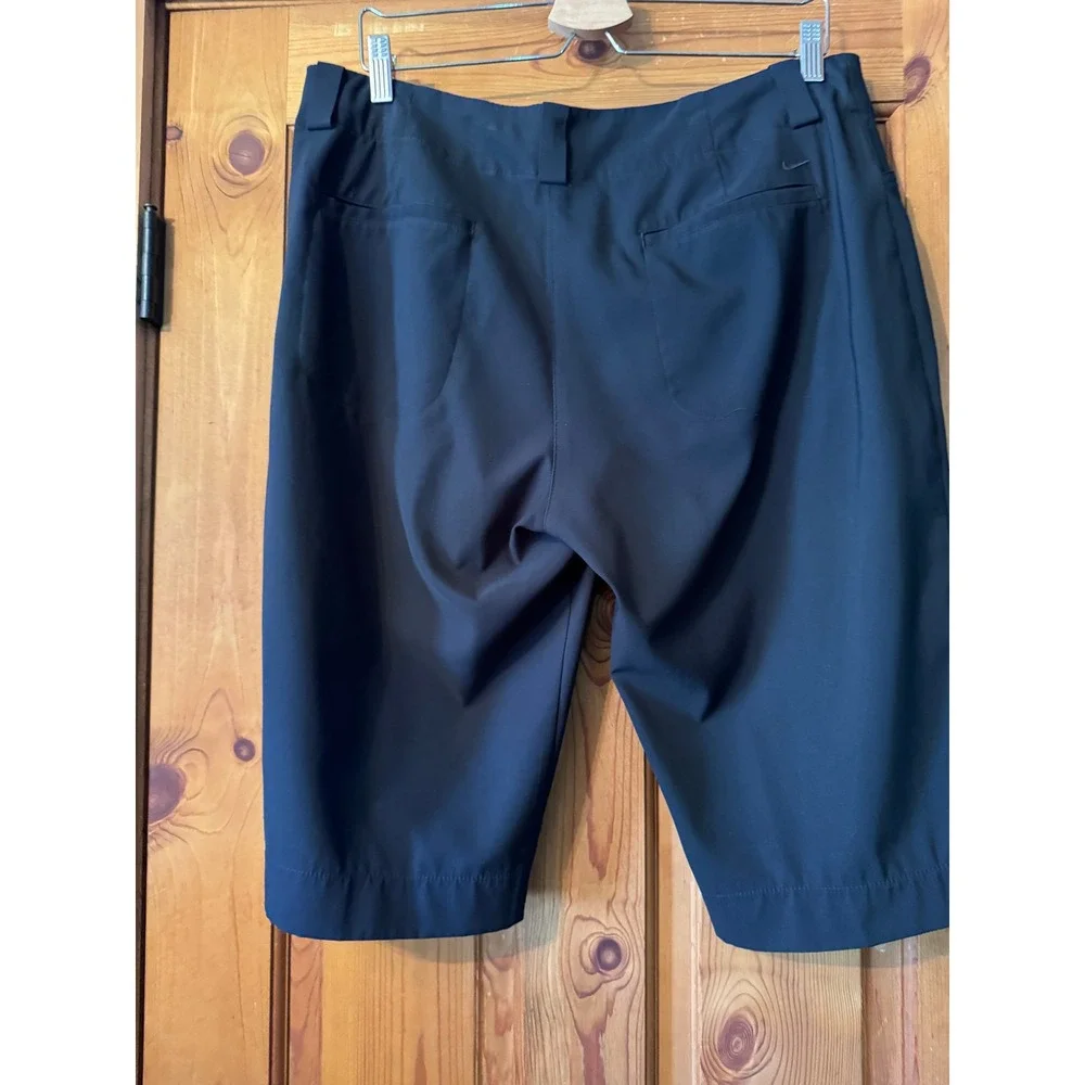 Nike Golf Shorts 14 Black Flat Front Bermuda Performance Sporty Gorpcore